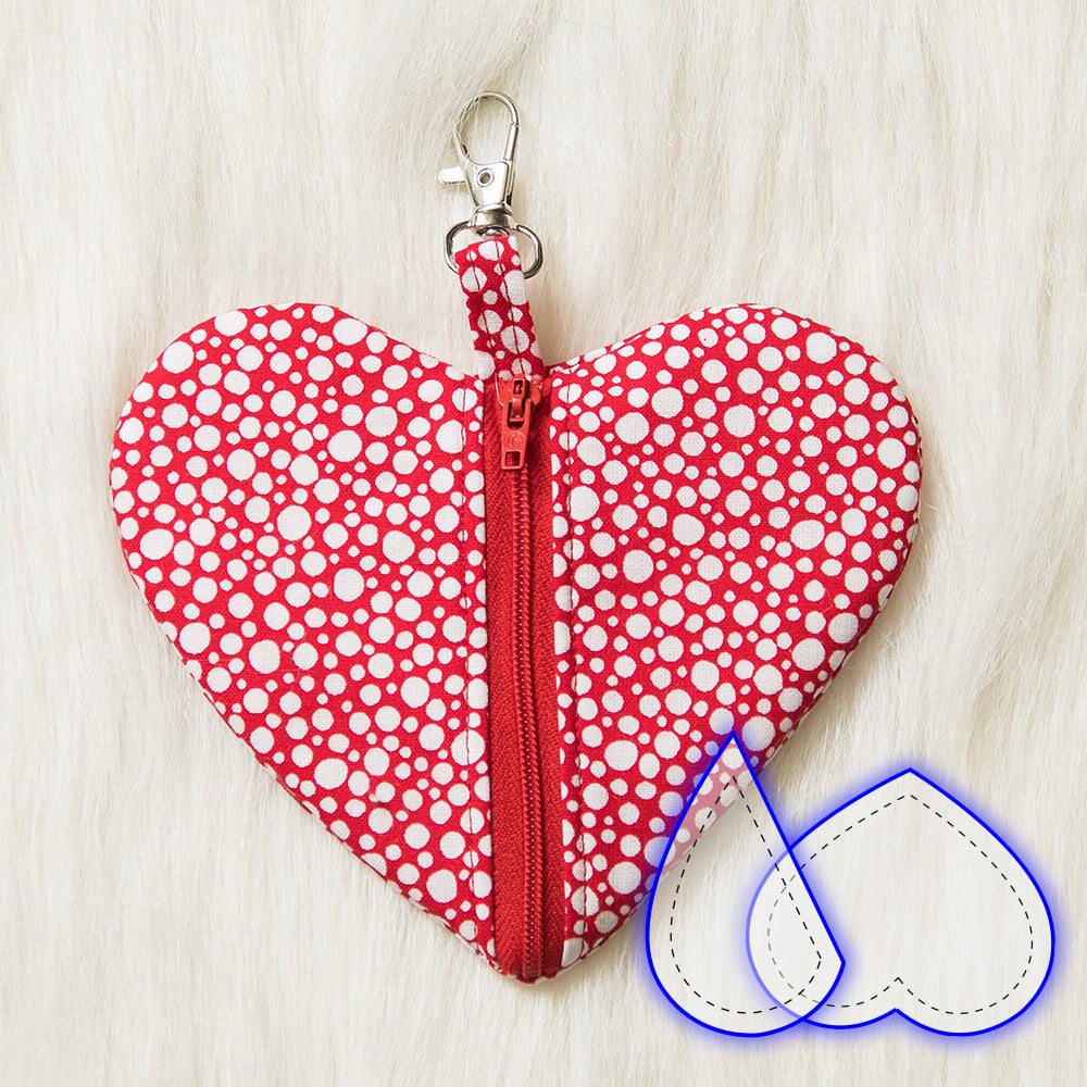 Cute Heart Purse Template Set (2 Types)