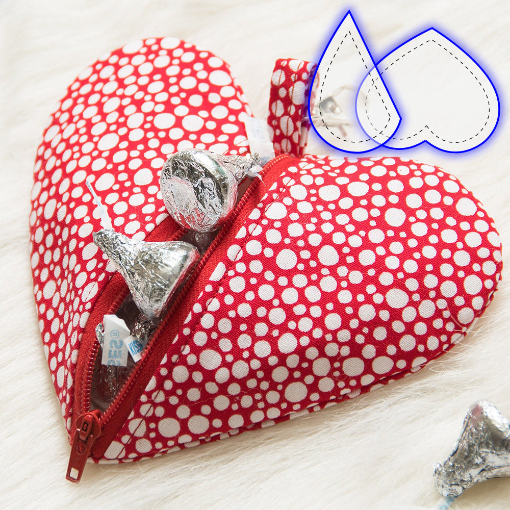 Cute Heart Purse Template Set (2 Types)