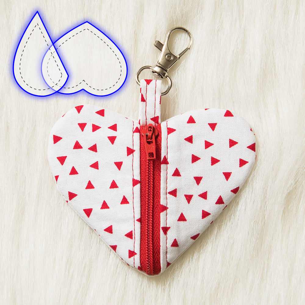 Cute Heart Purse Template Set (2 Types)