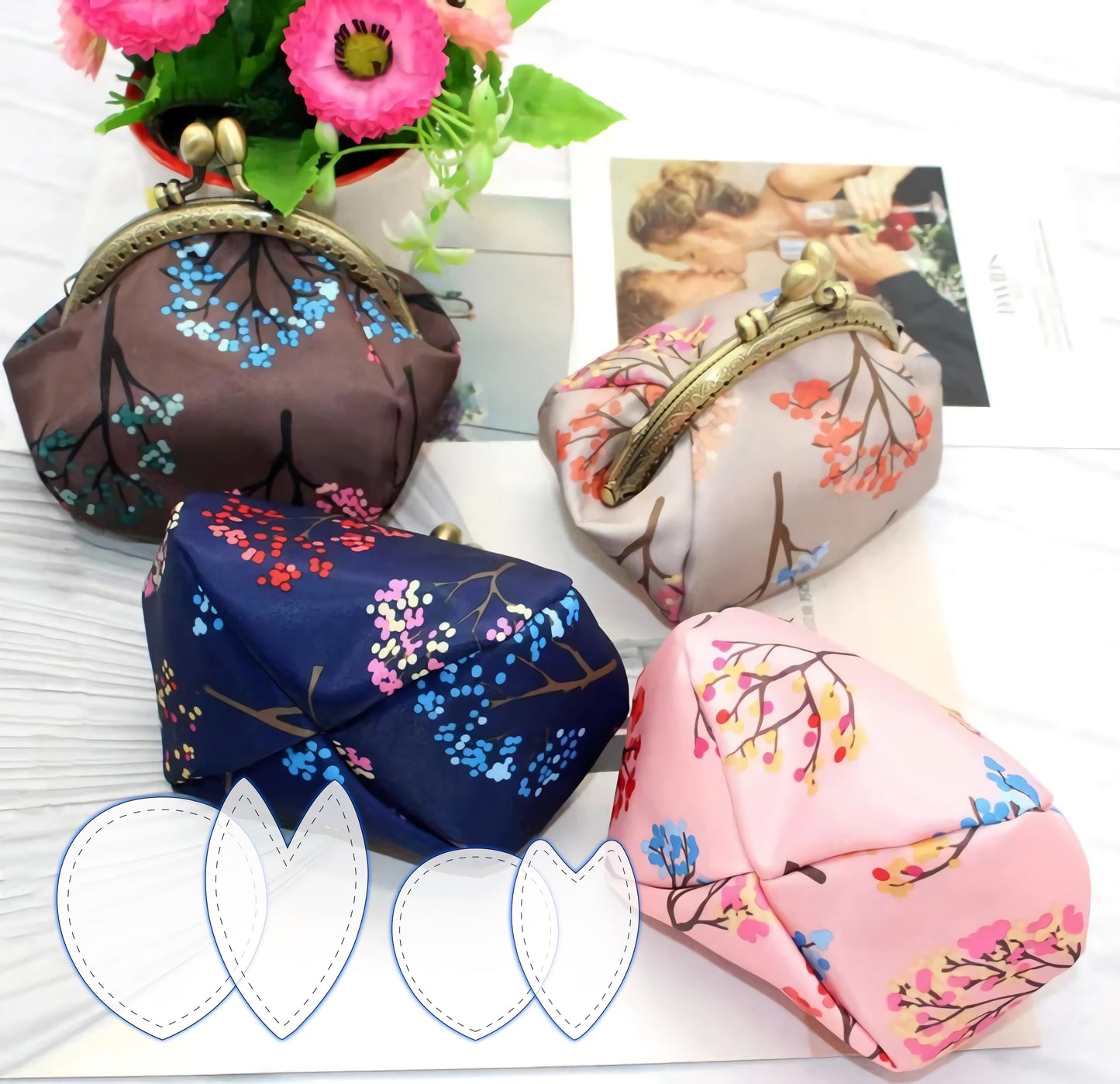 Cute Buckle Coin Purse Template Set