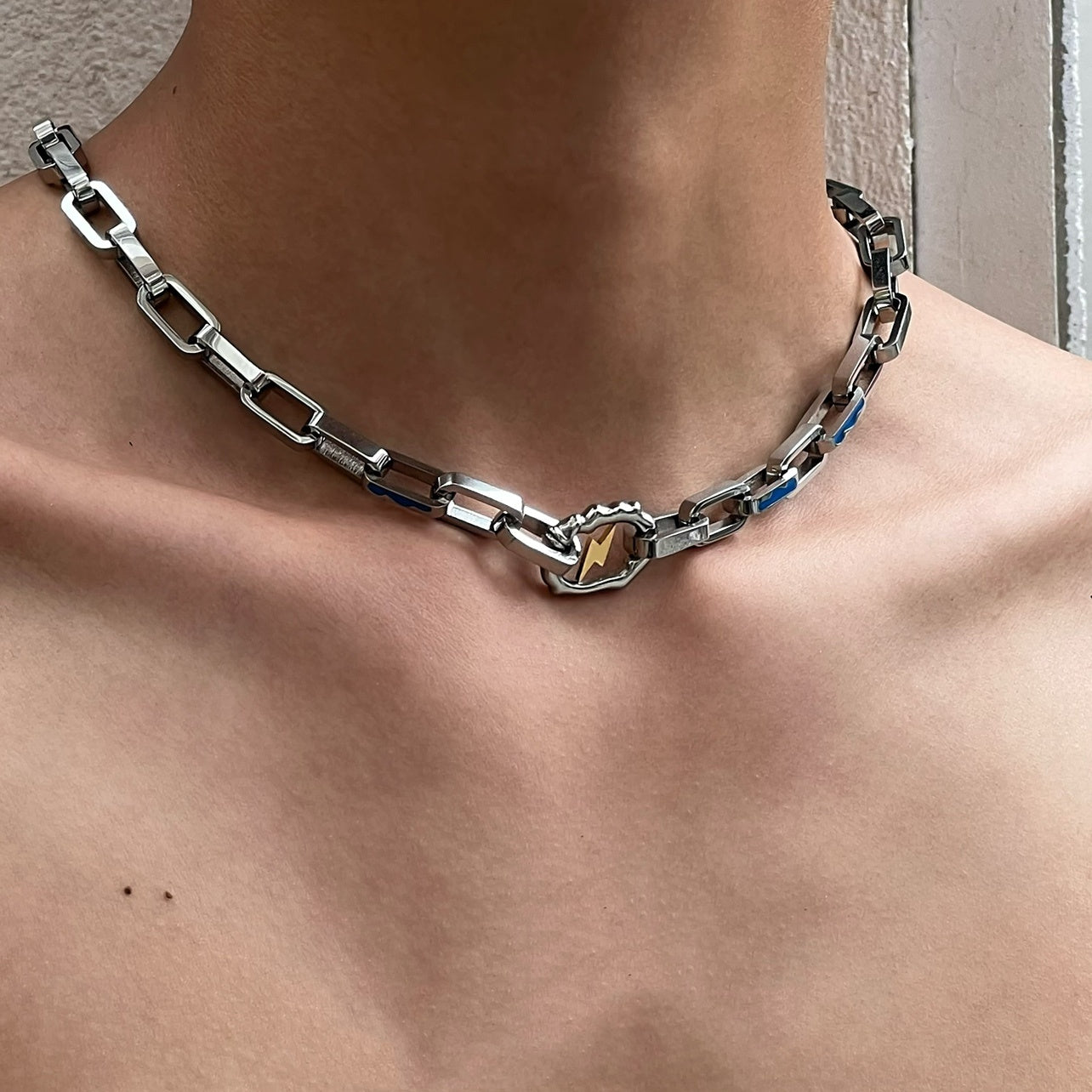 Lightning-Heavy Metal Titanium Steel Necklace