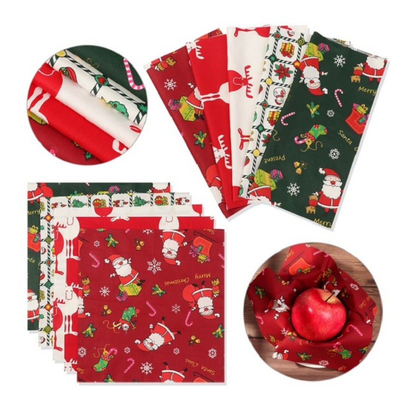 Christmas Series Cotton Patchwork - 10Pcs