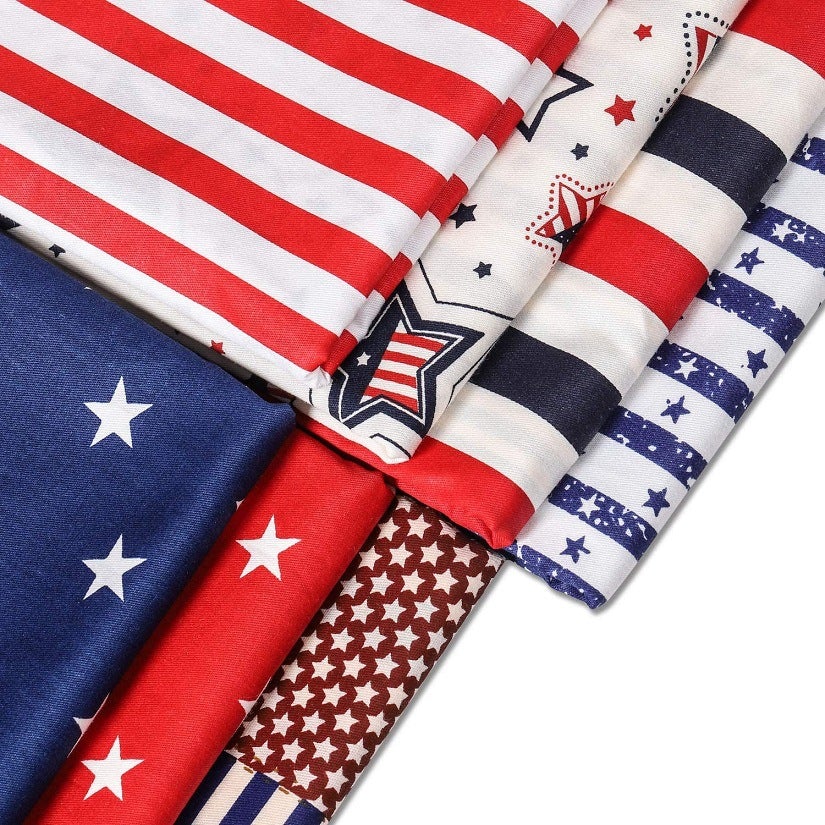 Flag Patchwork Fabrics - 7Pcs