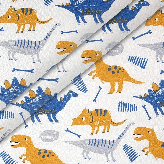 Cute Dinosaur Patchwork Fabrics - 8Pcs