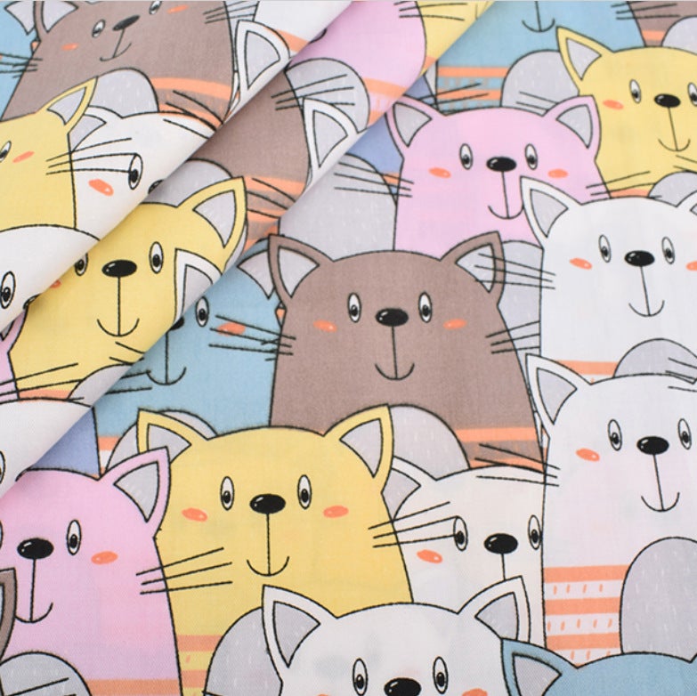 Cute Animal Patchwork Fabrics - 8Pcs