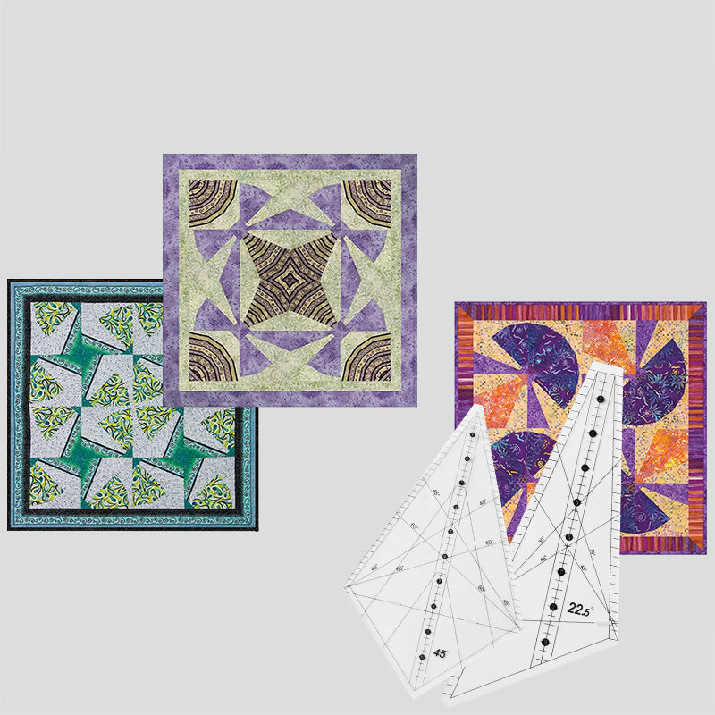 Scrappy Windmills Quilt Template-6Pcs
