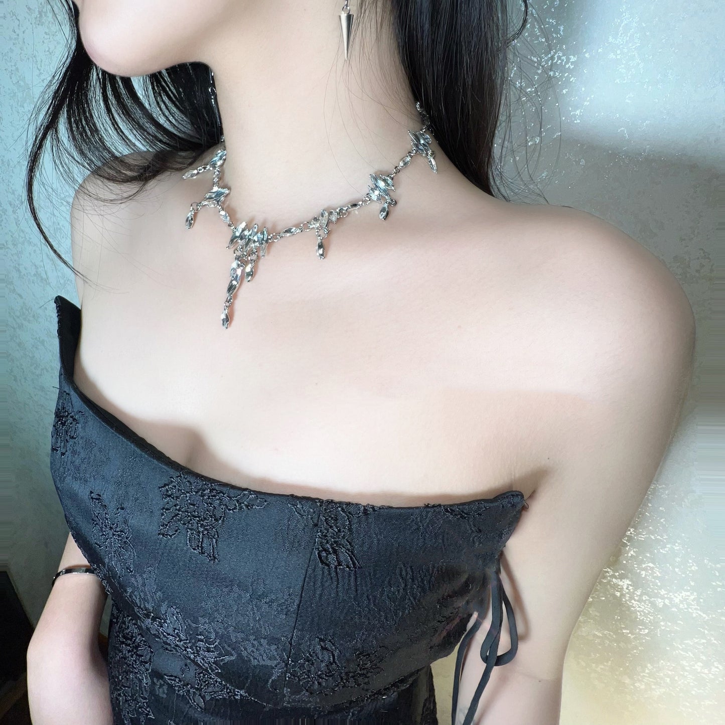 Ice Drop Glitter Necklace