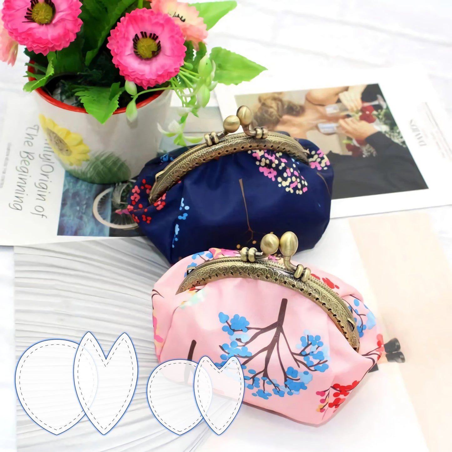 Cute Buckle Coin Purse Template Set