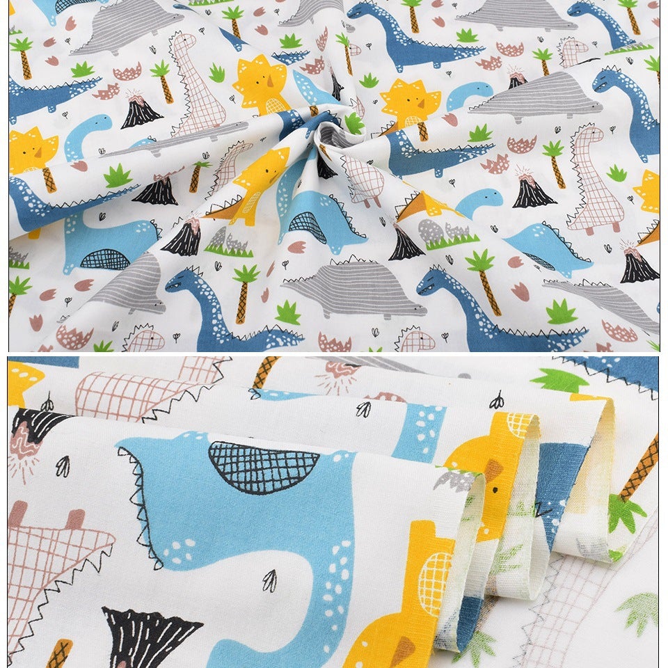 Cute Dinosaur Patchwork Fabrics - 8Pcs