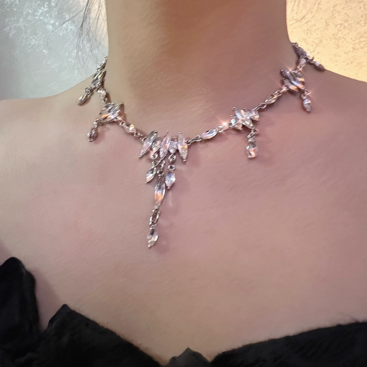 Ice Drop Glitter Necklace
