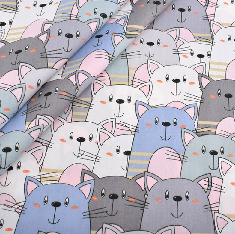 Cute Animal Patchwork Fabrics - 8Pcs