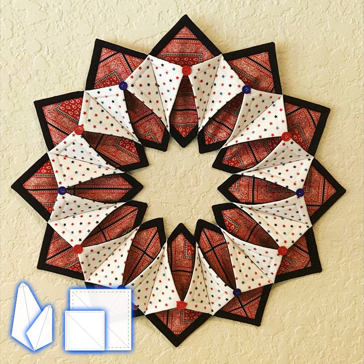 Fabric Stitch Wreath Template Set