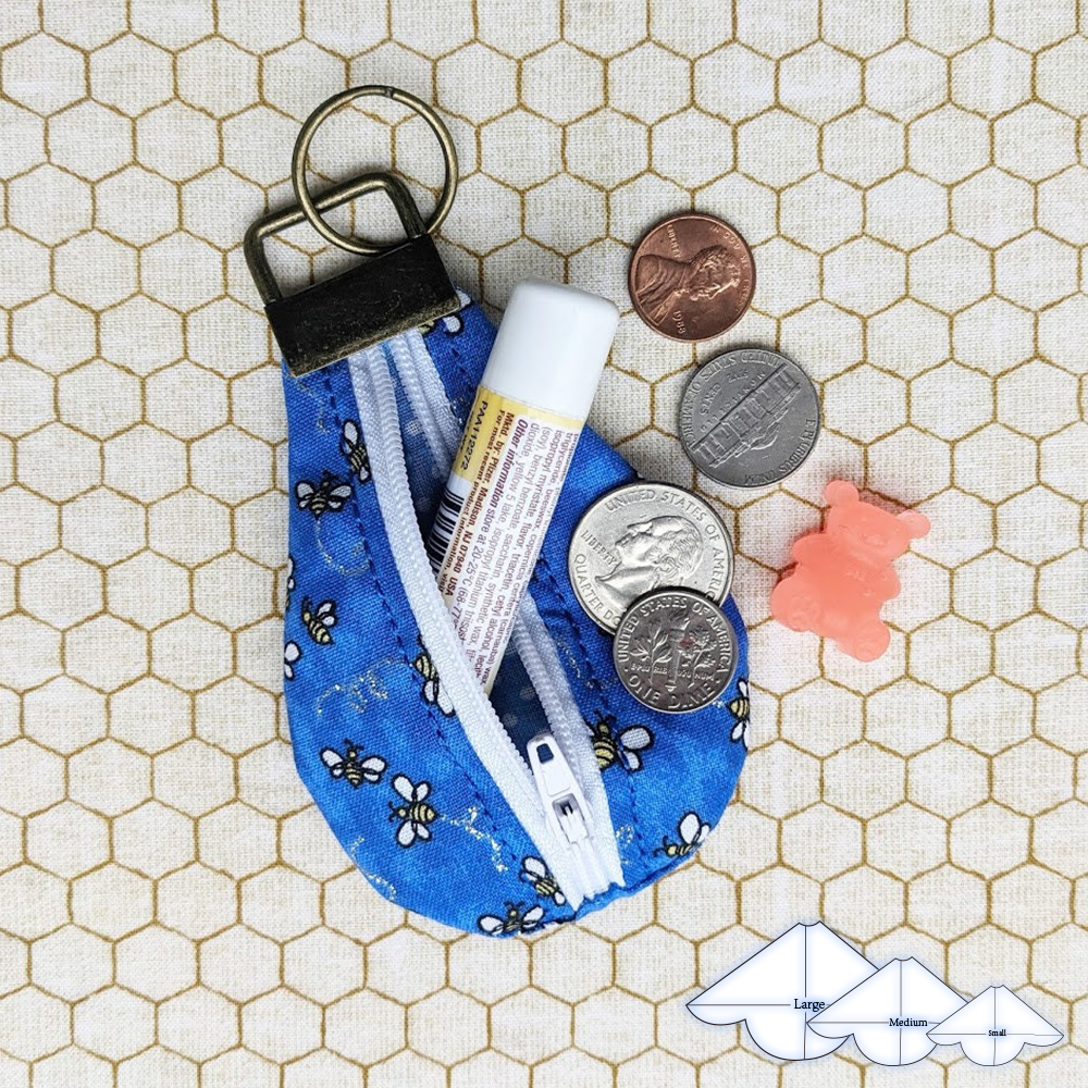 Cute Key Fob Pouch Template Set