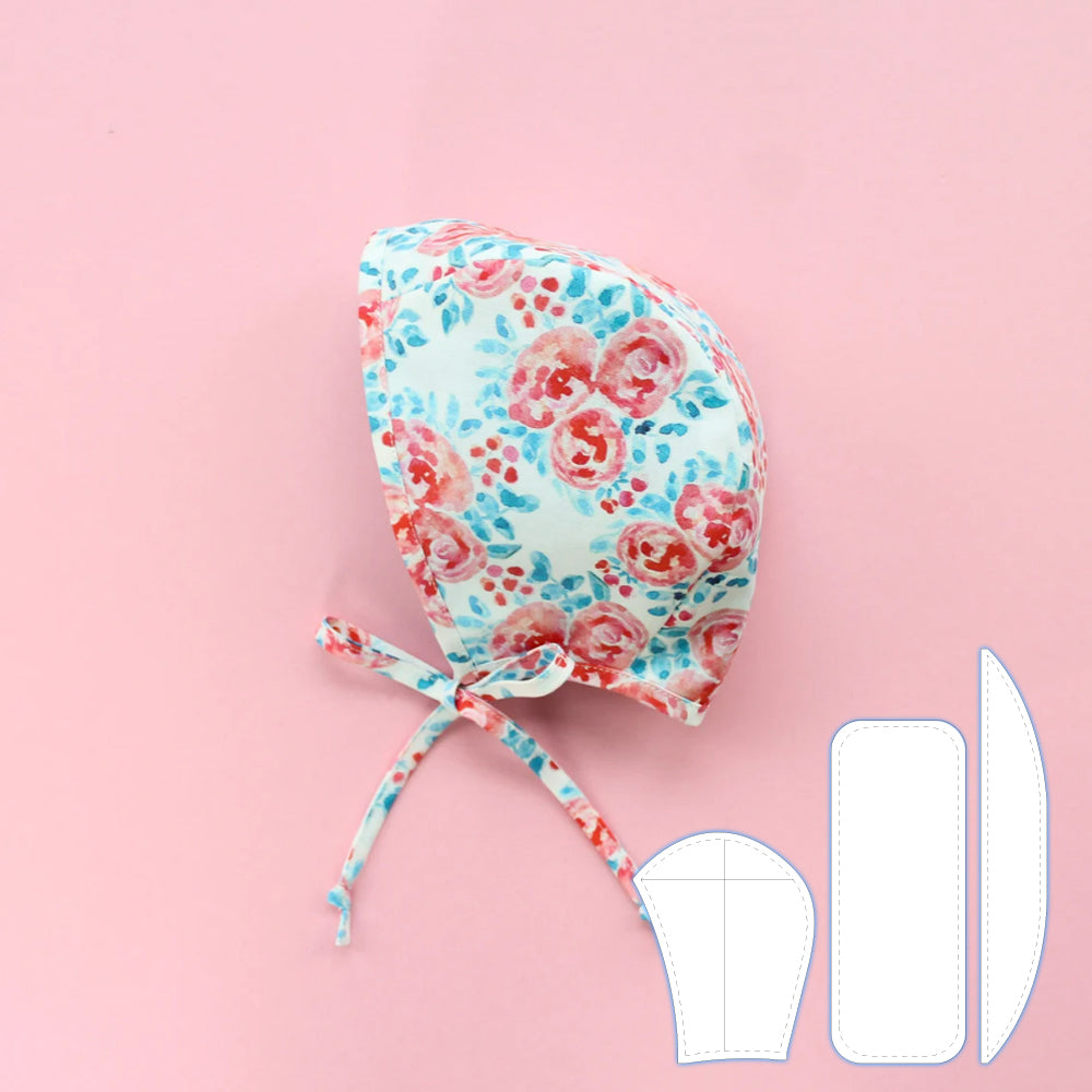 Cute Baby Bonnet Template Set
