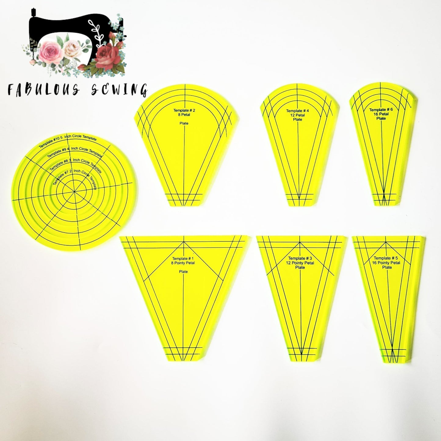 Dresden Plate Quilting Template Set
