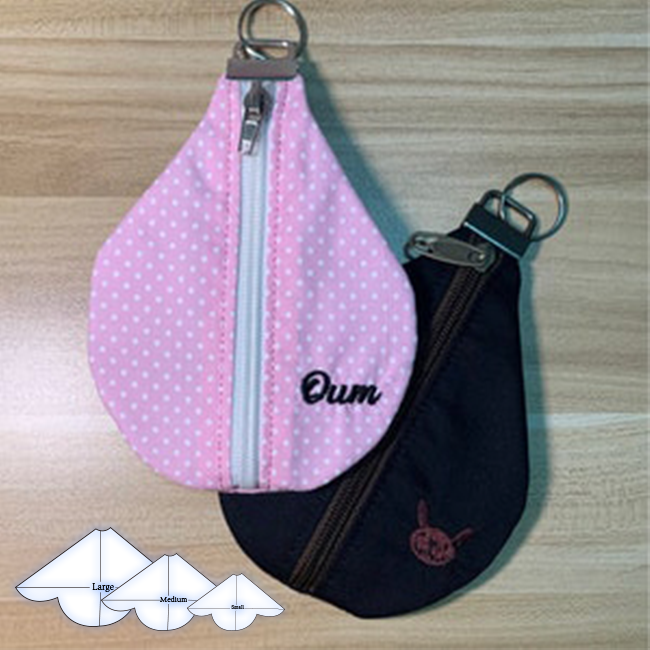 Cute Key Fob Pouch Template Set