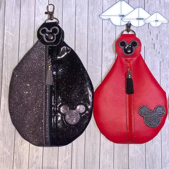 Cute Key Fob Pouch Template Set