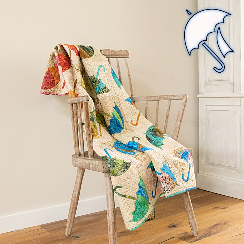 Beautiful Umbrellas Quilt Template Set