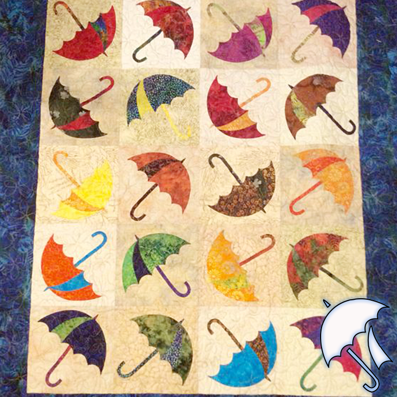 Beautiful Umbrellas Quilt Template Set