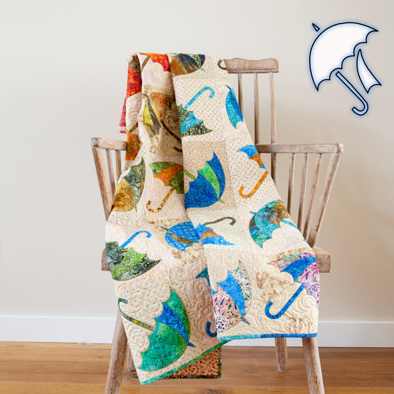 Beautiful Umbrellas Quilt Template Set