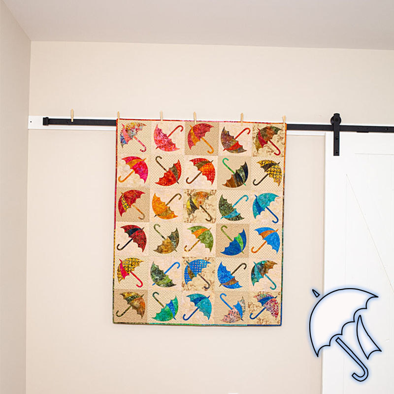 Beautiful Umbrellas Quilt Template Set