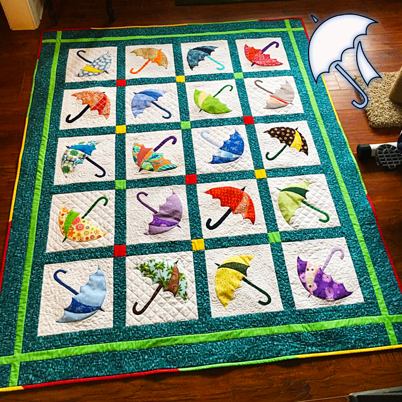 Beautiful Umbrellas Quilt Template Set