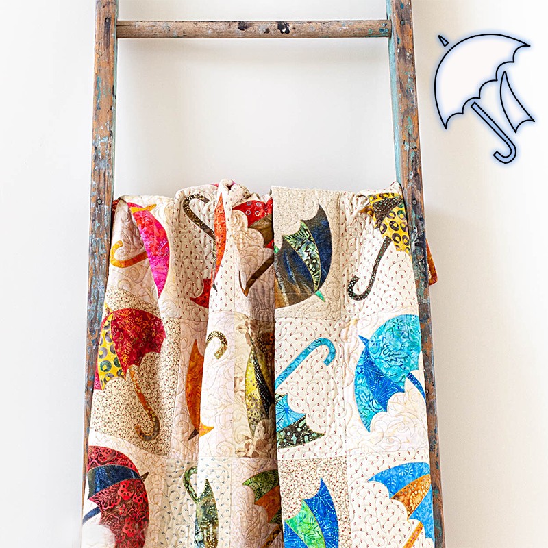 Beautiful Umbrellas Quilt Template Set