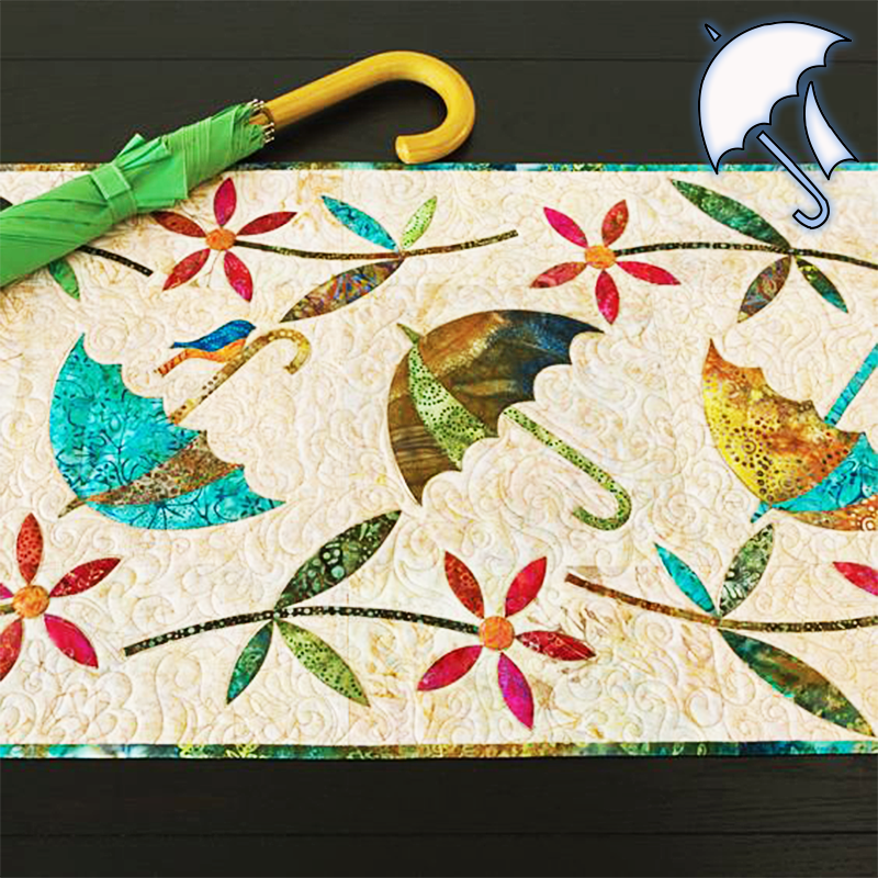 Beautiful Umbrellas Quilt Template Set