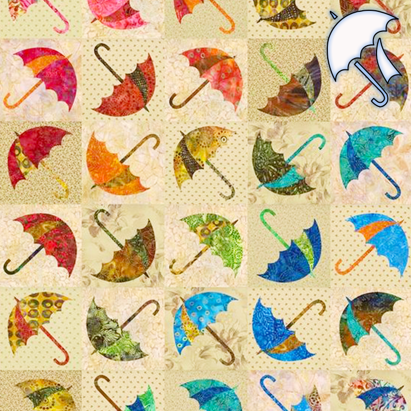 Beautiful Umbrellas Quilt Template Set