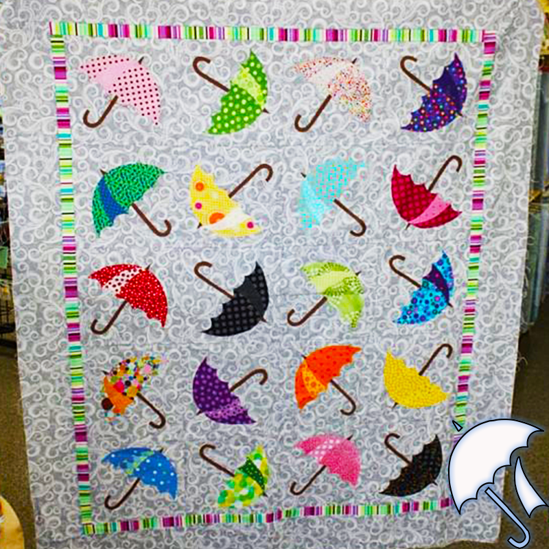Beautiful Umbrellas Quilt Template Set