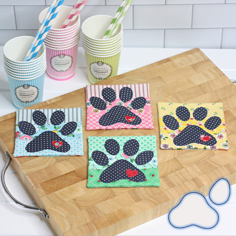 Puppy Paw Template Set