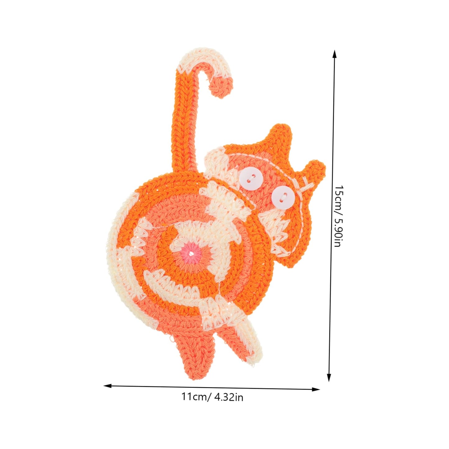 Handmade Cat Knitted Coaster Mat
