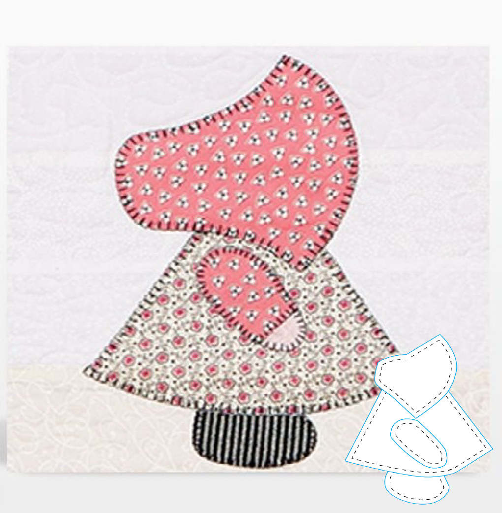 Sunbonnet Sue Quilt Template(4 pcs)