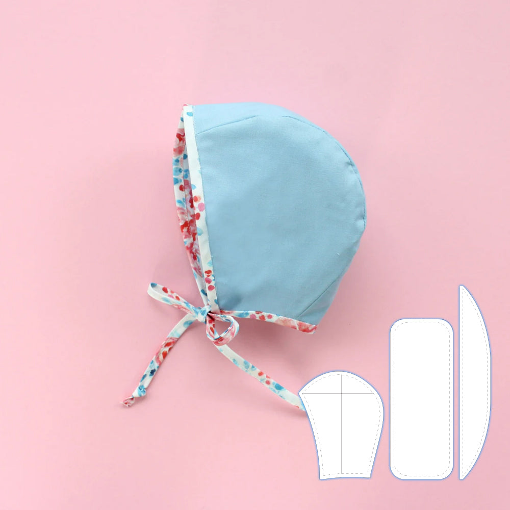 Cute Baby Bonnet Template Set