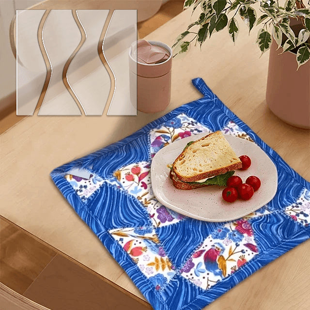 Woven Patchwork Quilt Template (4PCS)