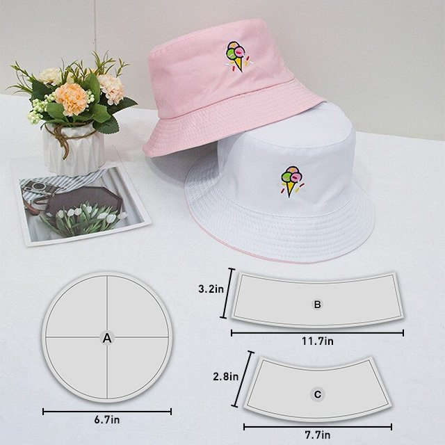 Bucket Hat Cutting Template(3PCS)