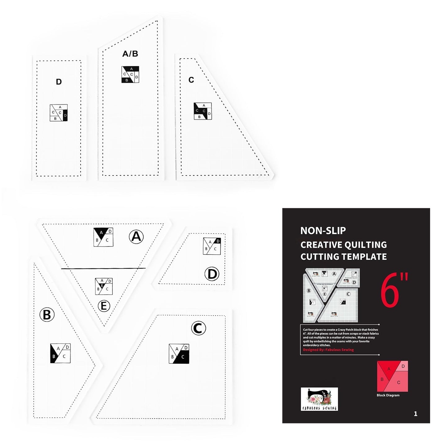 Sewing Quilt Cutting Template Set