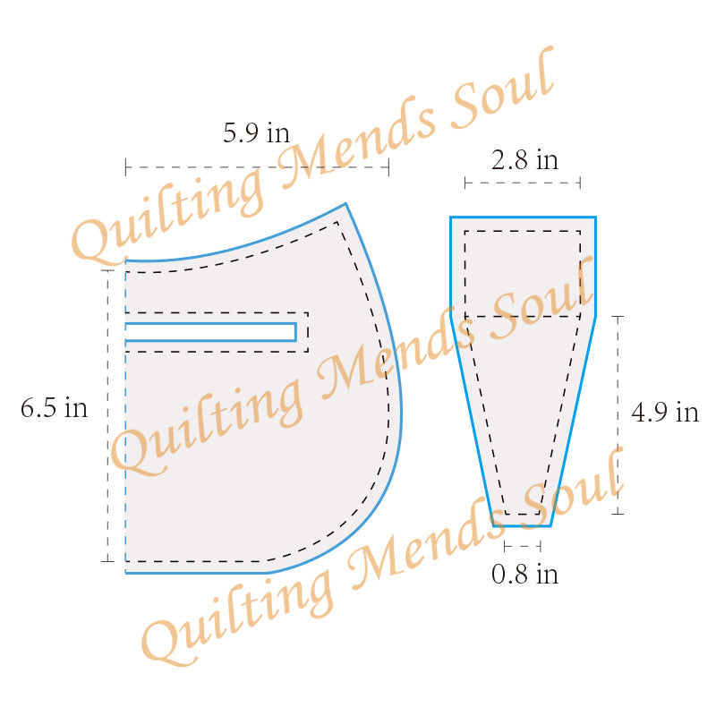 Shoulder Purse Bag Pattern Template Set