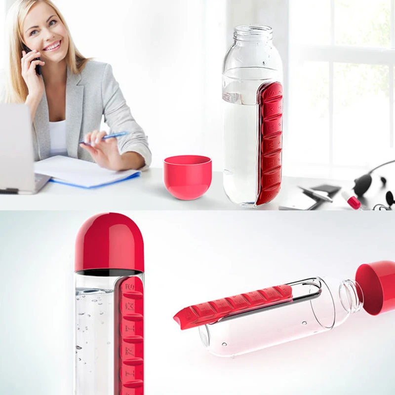 2 in 1 Pill Box Cup