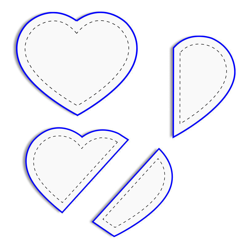 Cute Heart Purse Template Set (2 Types)