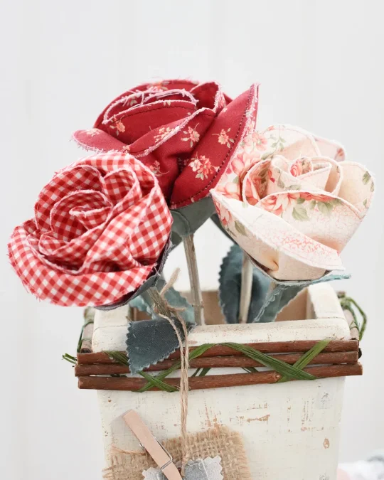 Fabric Roses Template Set