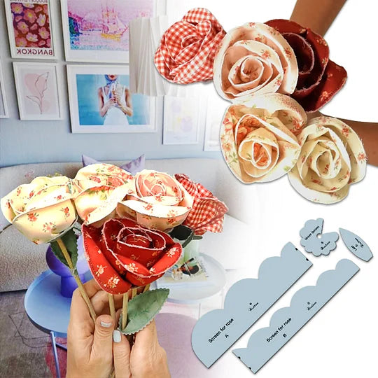 Fabric Roses Template Set