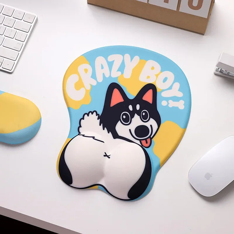 Adorable Paws Silicon Mouse Pad with Wrist Support