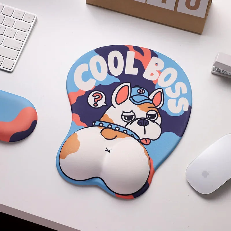 Adorable Paws Silicon Mouse Pad with Wrist Support
