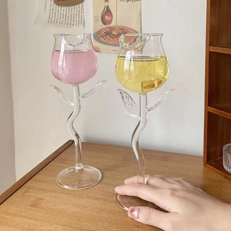 Rose-Shaped Glasses Cup