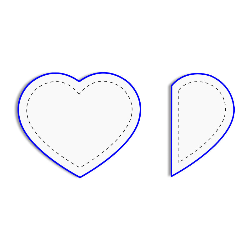 Cute Heart Purse Template Set (2 Types)