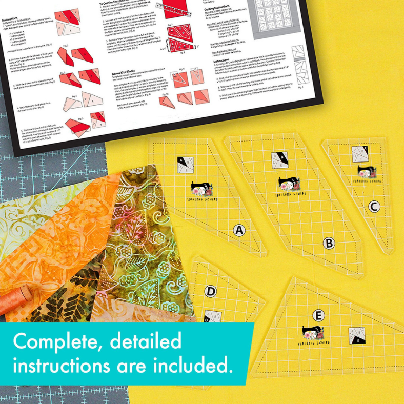Sewing Quilt Cutting Template Set