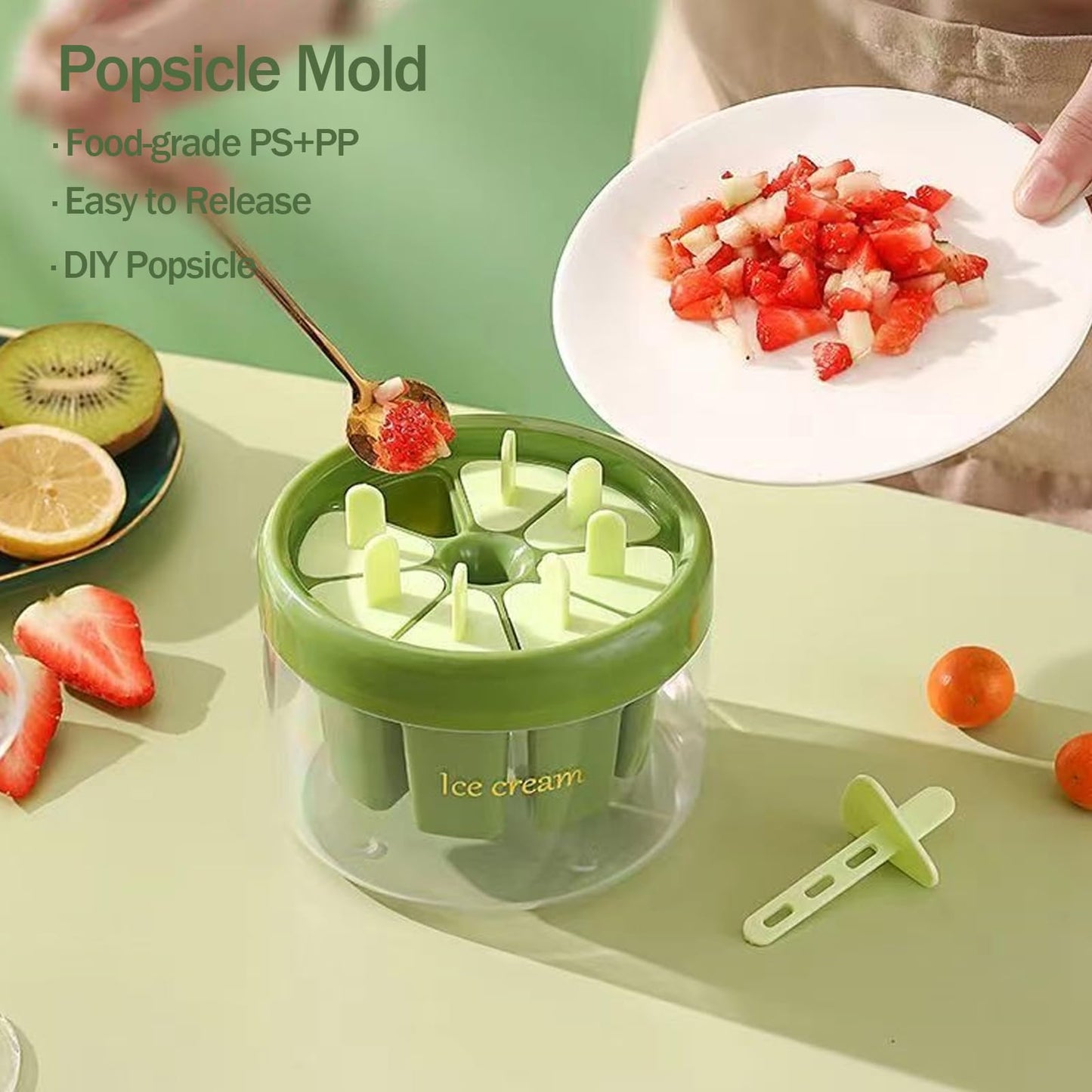 DIY 8 Pieces Ice Pop Molds