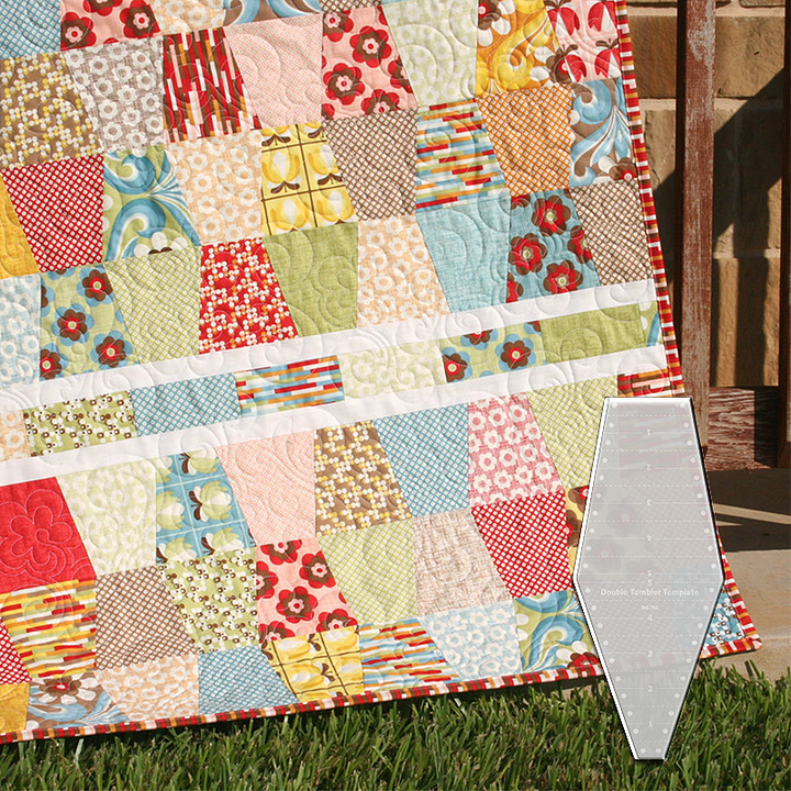 Double Tumbler Quilt Ruler