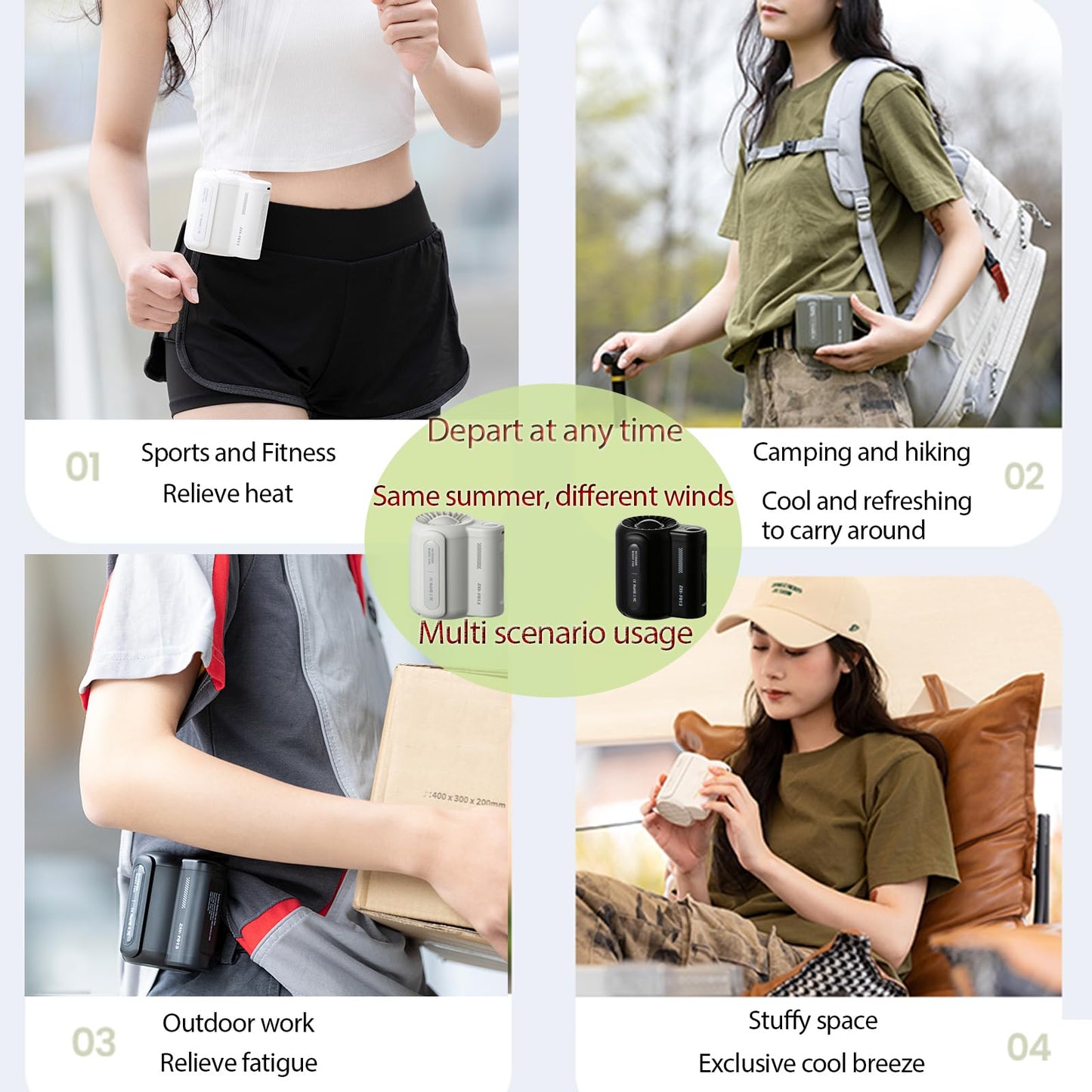 Portable Wearable Personal Clip Fan
